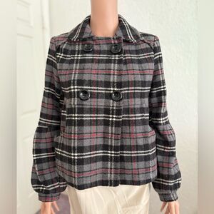 Dolce and Gabbana Plaid Wool Coat